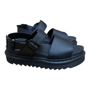 Dr. Martens Womens Voss Hydro Black Sandals Size 9 Chunky Open Toe NWOB
